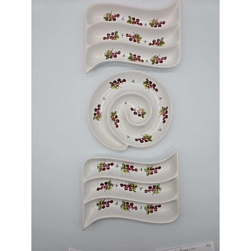 California Pantry Divided Serving Dishes by Julia Junkin 2 Rectangular 1 Round